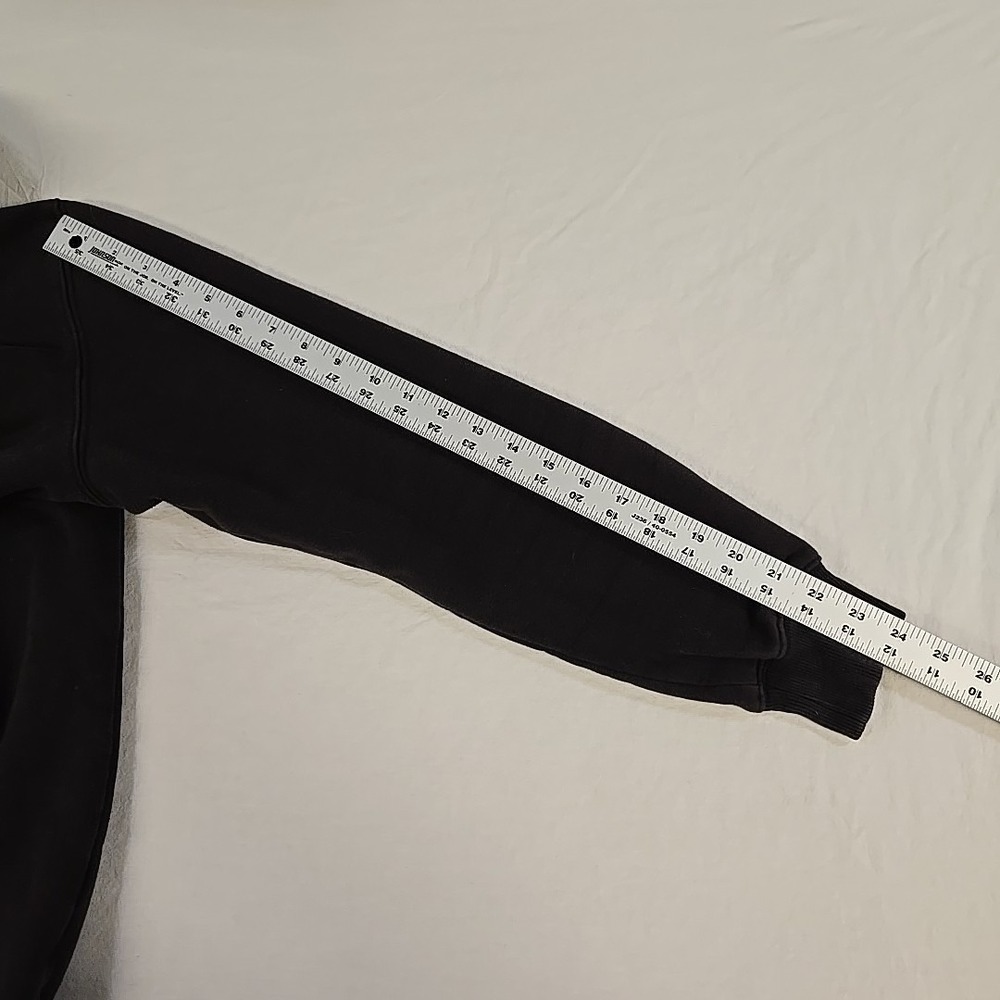 H&M Rolling Stones Sweatshirt Mens Size Large Black Lips Tongue Logo Hoodie - Picture 8 of 11